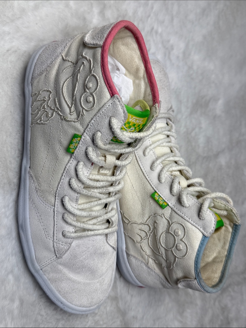 Vans x Sesame Street The Lizzie High Top Skate Shoes Men 10 Suede Embroidered